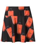 printed A-line skirt