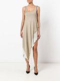asymmetric knitted vest dress