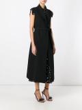 sleeveless belted coat