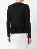 zipped peplum jumper 