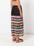 sheer panel zig zag skirt