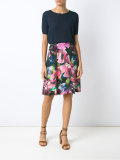 floral A-line skirt