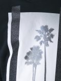 'palms'印花连帽上衣