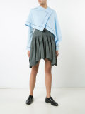 Drape mini skirt