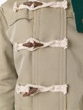 frayed edge duffle coat