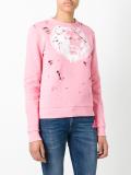 distressed logo sweatshirt 