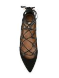 lace-up ballerinas