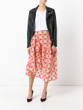 floral print ruffled skirt