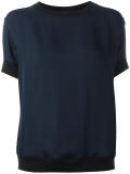 crew neck sheer blouse