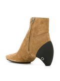 curved heel ankle boot
