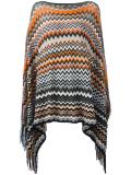 zig-zag knit poncho