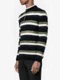 striped half-zip jumper