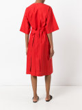 poplin wrap dress