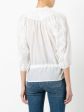 embroidered semi-sheer blouse