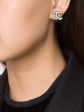 CC logo stud clip-on earrings