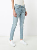 distressed straight-leg jeans 