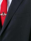 dot patterned suit