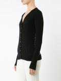 contrast-back cardigan