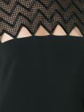 sheer cut-off panel dress