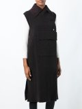 sleeveless double breasted coat