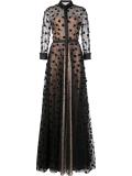 dotted trench gown