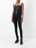 contrast strap lace camisole