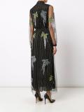 jacquard lace overlay dress