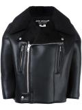 artificial leather biker jacket