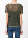 sheer mesh T-shirt