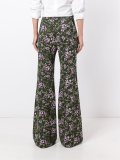 floral flared trousers