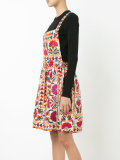 floral motif pleated dress 