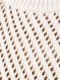 Sleeveless Mesh-Stitched Top