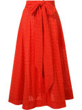 bow detail pleated skirt