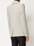 off-centre peaked cropped coat