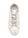 destroyed effect perforated sneakers