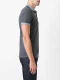 striped collar polo shirt
