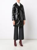 varnished effect peacoat