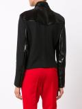 trimmed zip-up jacket