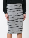 zebra print fitted skirt