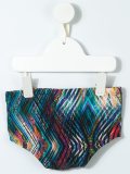 printed swim trunks