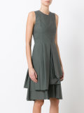 draped flared dress