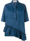 ruffle asymmetric shirt