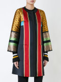 striped jacquard coat