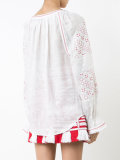 detailed embroidery contrast blouse