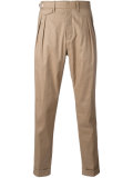 side-buckle chino trousers