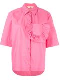 ruffle pocket shirt