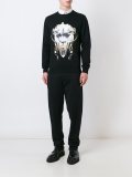 futuristic portrait print sweatshirt