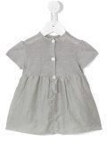 button-back peplum dress