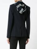 layered hooded blazer