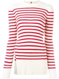 slit detailing striped jumper